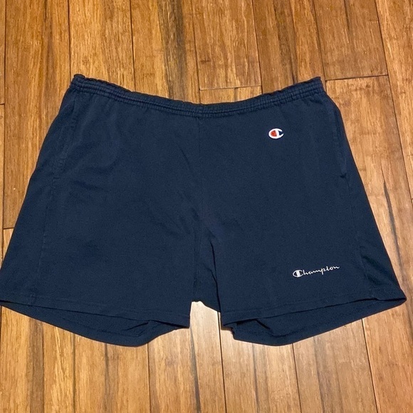 Vintage Champion Mens Navy Blue Gym Shorts - Picture 1 of 8